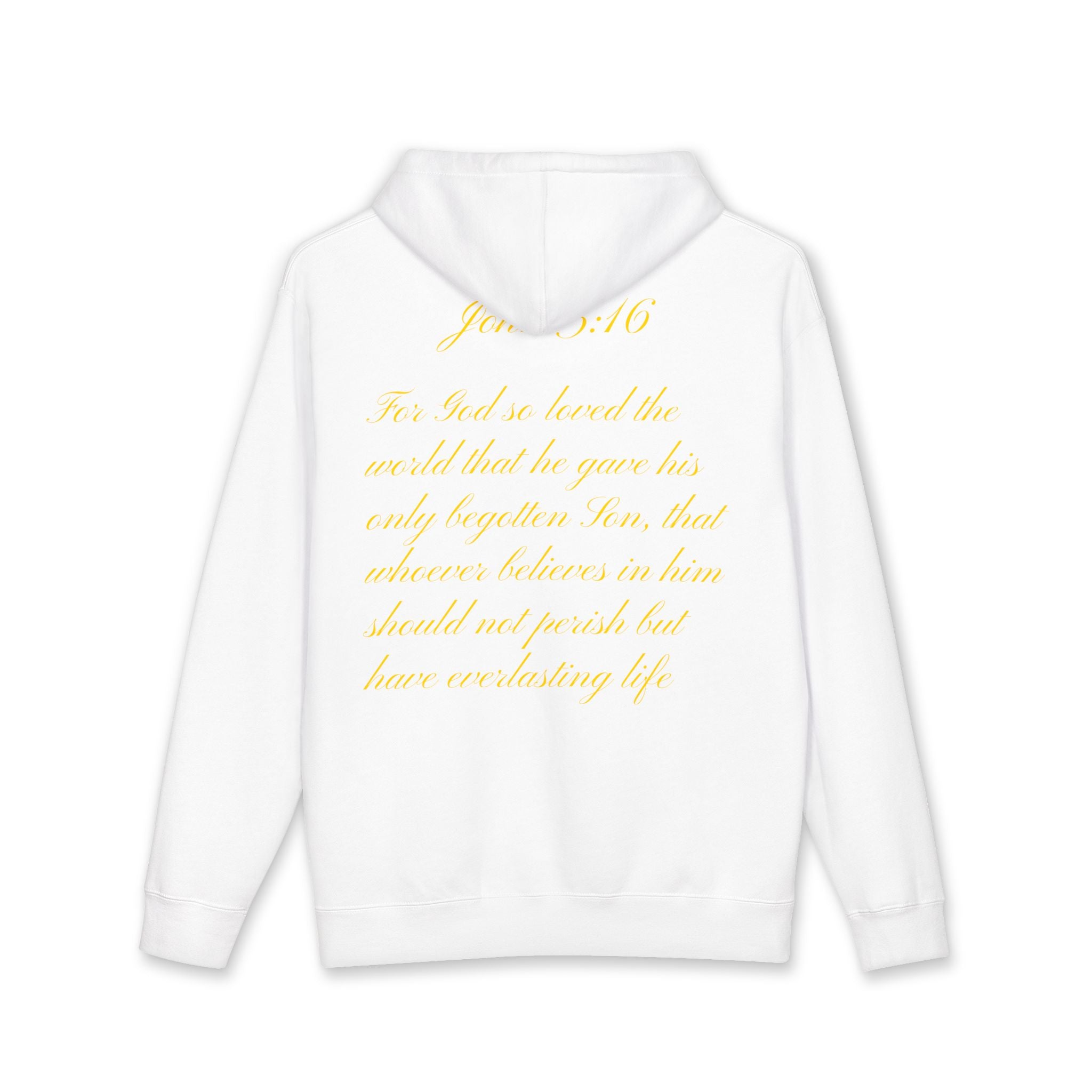 Bible Verse Hoodie — John 3:16 Cross Faith Pullover