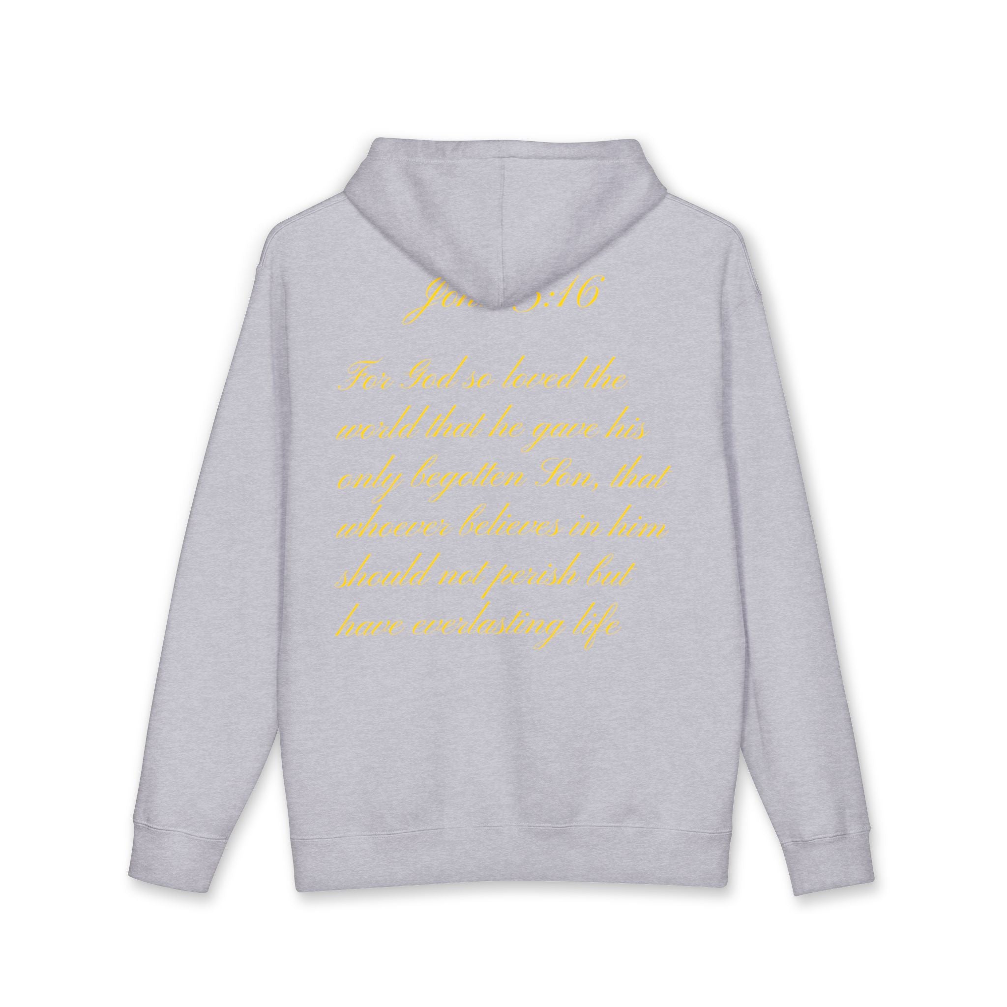 Bible Verse Hoodie — John 3:16 Cross Faith Pullover